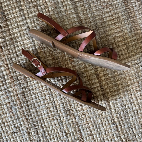 Sézane Adeline low sandals in natural heritage leather sz 40 - Picture 10 of 12